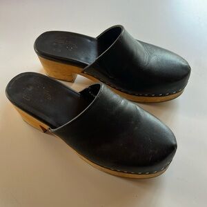 Charlotte Stone Black Martino Clogs (Women’s 9)
